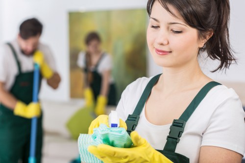 Commercial carpet cleaning service in a retail environment